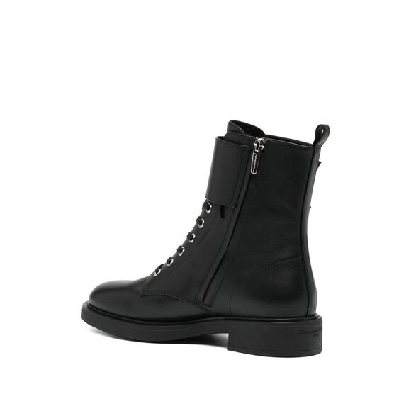 GIANVITO ROSSI Women's Leather Lace-Up Combat Boots with Buckle Straps Women - Picture 3 of 4